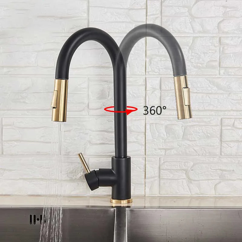 GEGVE Smart Touch Removable Faucet Stainlesss Steel Induction Sensor Pull-out Faucets Cooking iron for the kitchen Water Hydrant