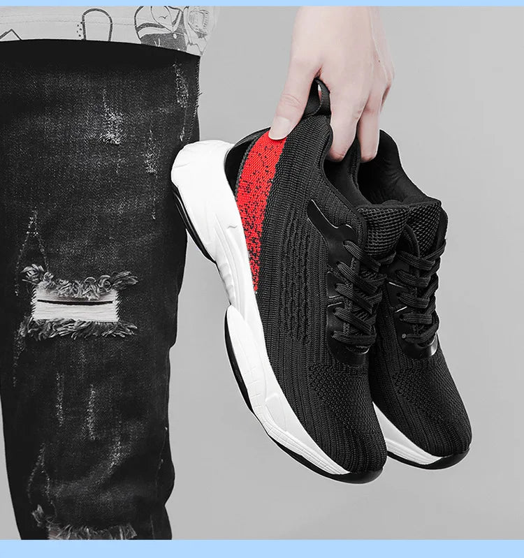 Fashion Men Sneakers Elevator Shoes Men Breathable Mesh Shoes Sports Casual Board Shoes Men's Hidden Inner Heightening Shoes 8cm.