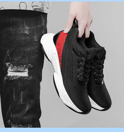 Fashion Men Sneakers Elevator Shoes Men Breathable Mesh Shoes Sports Casual Board Shoes Men's Hidden Inner Heightening Shoes 8cm.