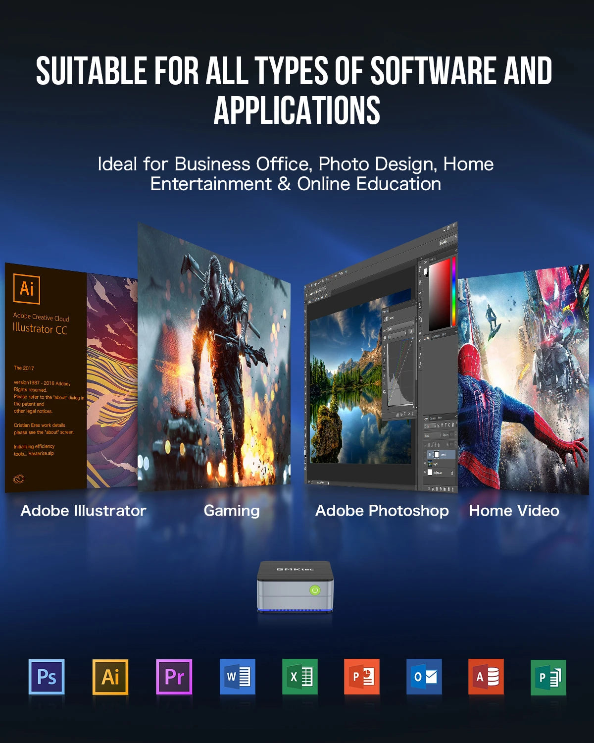 GMKtec G2 Mini PC Windows 11 Pro Intel 12th Gen Alder Lake N100 Mini PC DDR5 12GB RAM 512GB ROM WiFi 6 BT5.2 Desktop Computer.