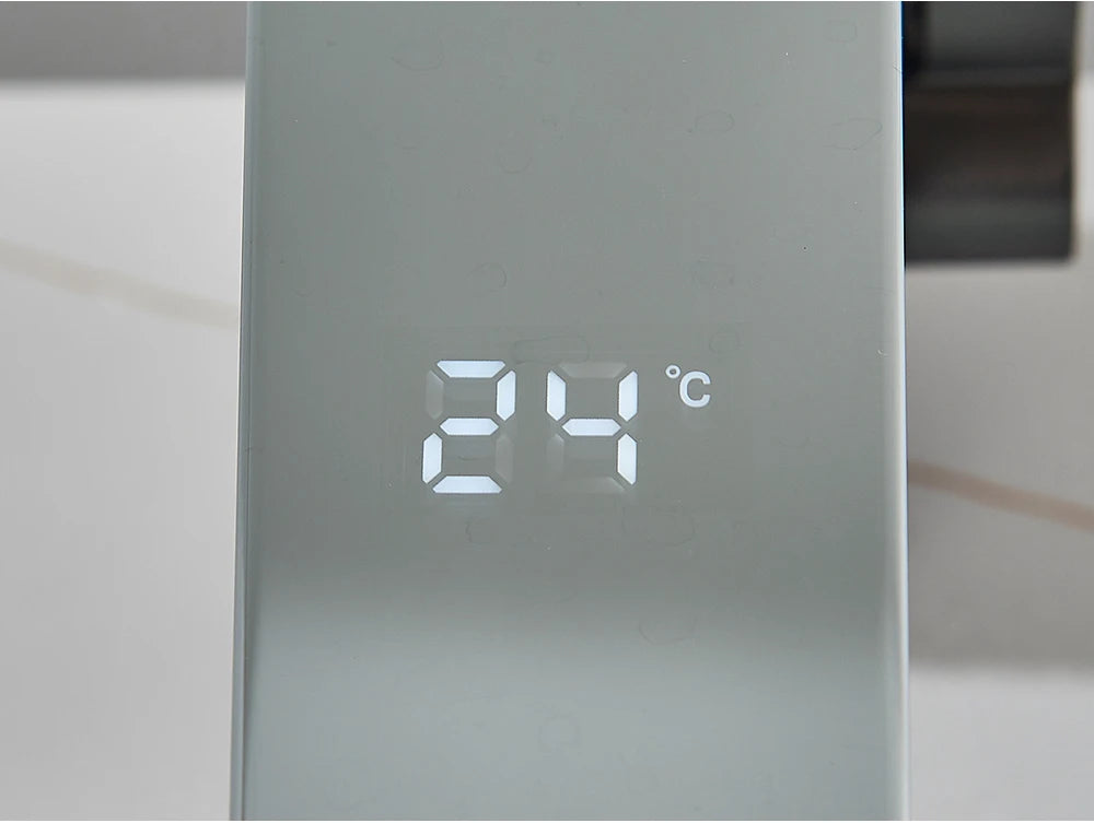 White Smart Sensor Basin Faucet Screen Digital Display Hot Cold Water Mixer Tap Touchless Vanity Sink Faucet For Bathroom