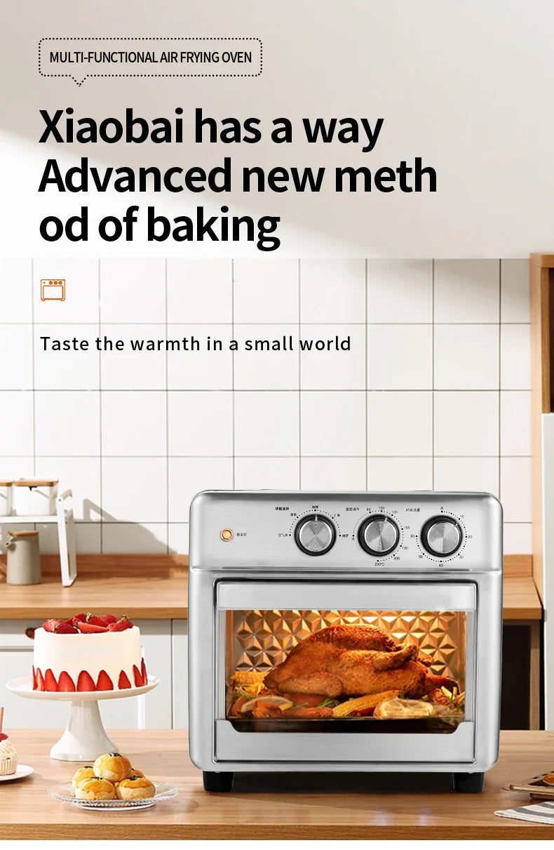 Smart air fryer oven 26L 13L Large Capacity Electric Air Fryers Visible Window Household Kitchen Deep Fryer without Oil EU 220V.