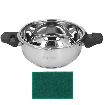 Stainless Steel Mini Pressure Cooker Safe Explosion Proof 1.8L 1.8 Liter Pressure Cooker Oyster Fish Head Pot for Gas Stove Indu.
