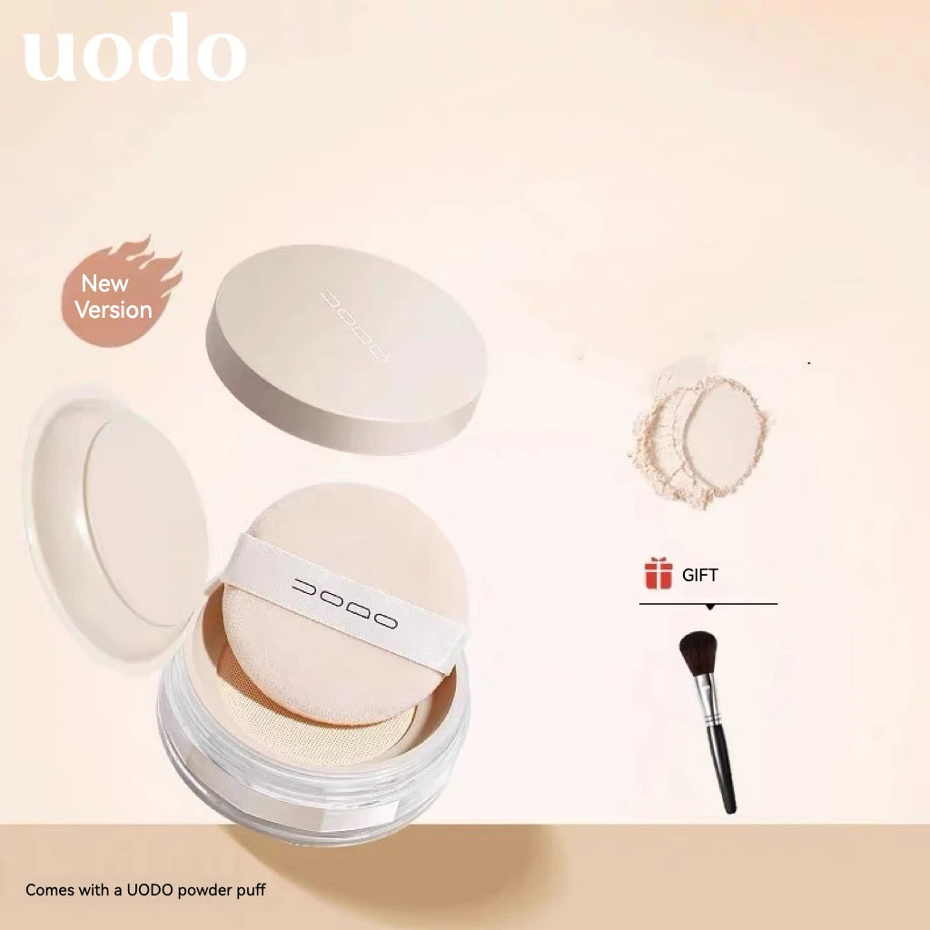 Uodo Loose Powder Makeup Oil Control Dry Skin Long-lasting Setting Foundation Glitter Flagship Genuine Goods Udo.