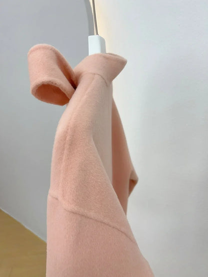 Woll mantel Damen neue Winter Natur fuchs Pelz Manschette Outwear Damen mantel Kaschmir Wolle Wolle Frauen Luxus jacke