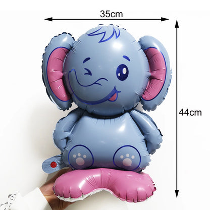 Dschungel Party Stehender Tierballon Mini Löwe Tiger Giraffe Zebra Leopard Ballon Kleiner Ballon Dschungel Safari Partydekorationen.