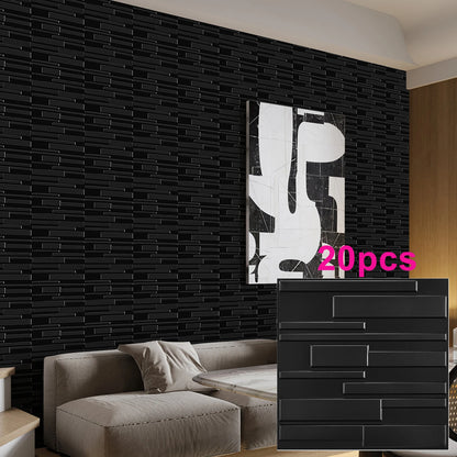 KUUJOJO 20pcs 3D textured wall panel for indoor wall decoration, suitable for living room, hall, bedroom, hotel, office