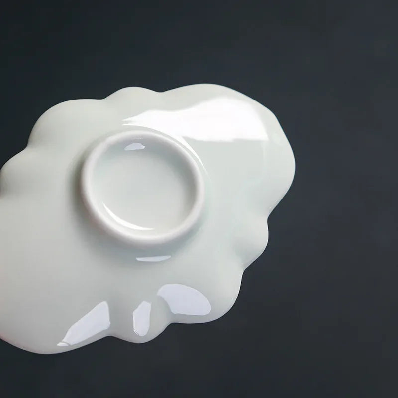 Kong Fu Tea Set with Accessories Japanese Tea Ceremony Creative Ceramic Cha Bei Dian Kombucha Cup Saucer Heat Proof Mat Coaster.