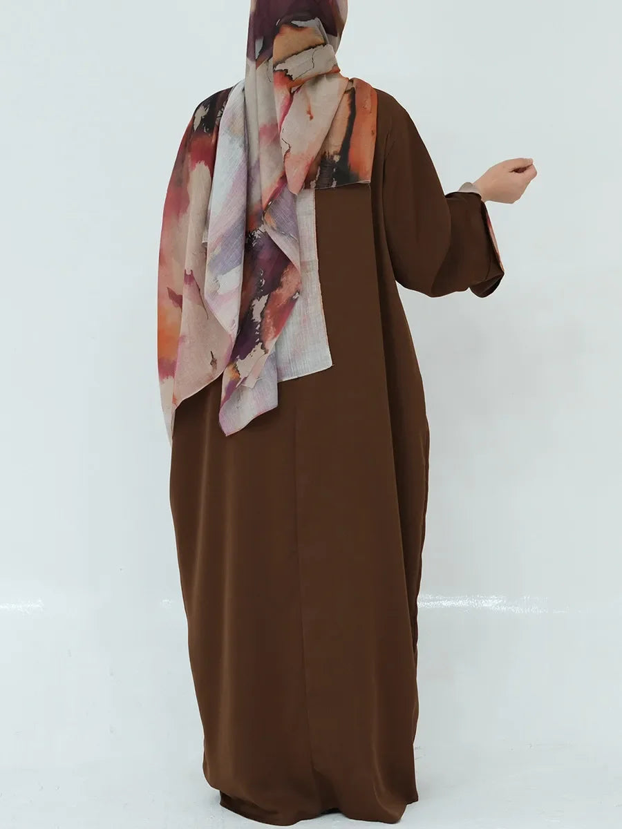 Muslim Türkiye Dubai Abayas For Women Loose Long Dress Kfatan Modest Ramadan Robe Femme Islamic Clothing Holiday Maxi Dresses.