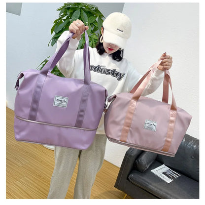 UNIXINU Carry On Travel Duffle Bag Nylon Waterproof Sports Gym Tote Bags for Women Large Capacity Storage Luggage Handbag.