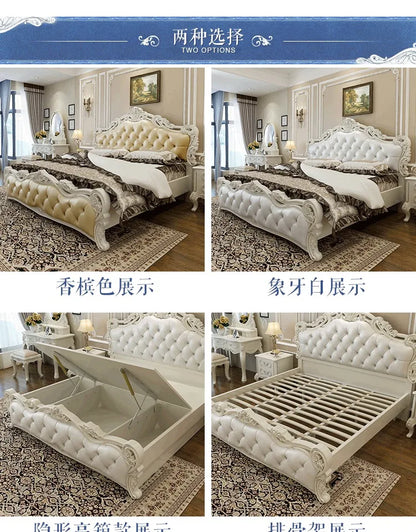 Multifunktionales Doppelbett mit Stauraum, europäisches minimalistisches Camping-Zubehörbett, luxuriöse moderne Camas De Dormitorio-Möbel