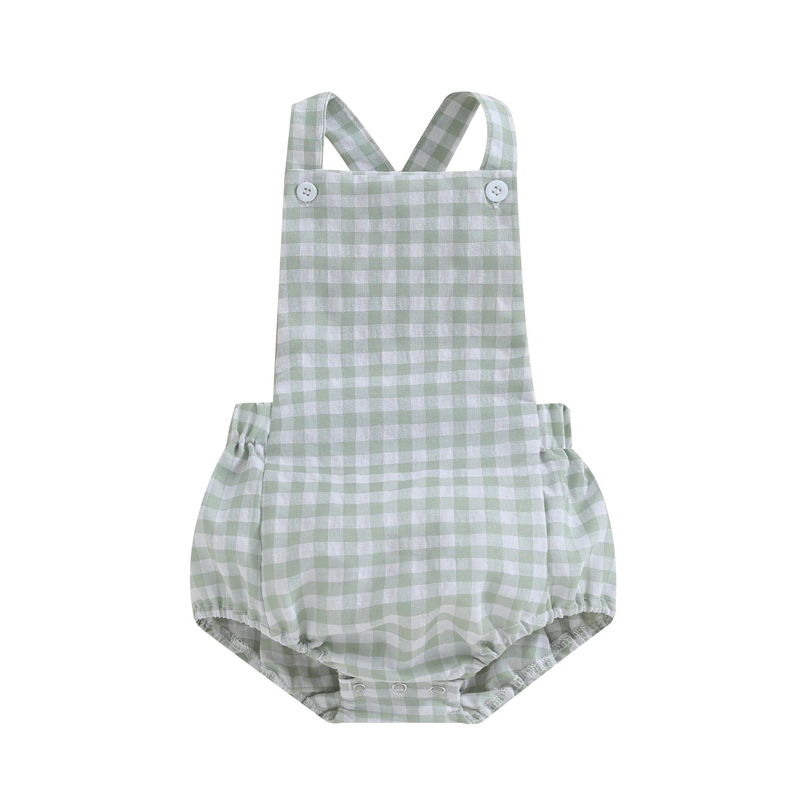 Tregren 0-24M Neugeborene Baby Mädchen Jungen Sommer Bodys Ärmel Plaid Gestreiften Muster Druck Overalls Säuglingsspiel Outfits.