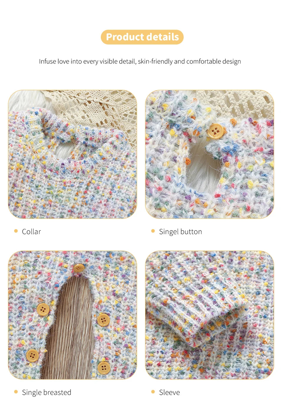 Winter Baby Mädchen Strampler Herbst Rundhals Langarm Gestrickte Neugeborenen Ein Stück Overalls Outfits 0-18m Kleinkind kleidung.