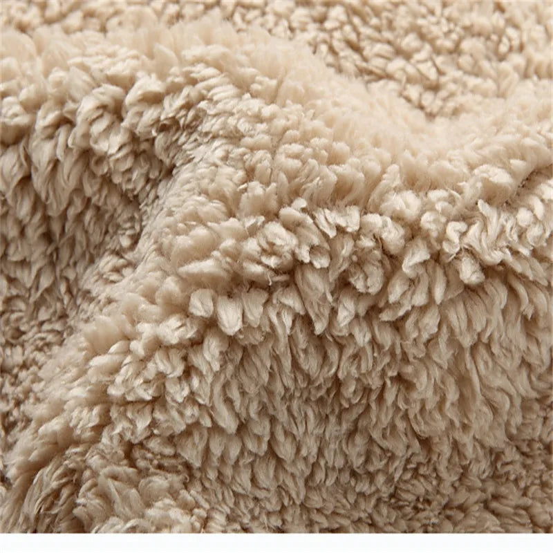 Wool Man Sweater Hooded Winter Cardigan  Winter Thicken Fleece  Overcoat Casual New Fashion Cotton Red Mens Winter Jacket.