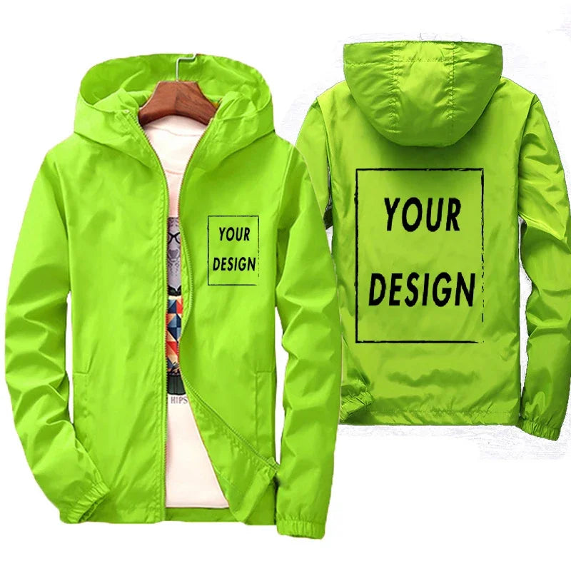 Custom Brand Logo Autumn Jacket Men Waterproof Warm Windbreaker Casual Clothing Big Size 7Xl Men Green Black Red Jacket Outdoor.
