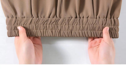 Freizeit hose Frau High Sense Anhänger schwarzer Anzug breites Bein hohe Taille gerades Bein lose Damen hose.