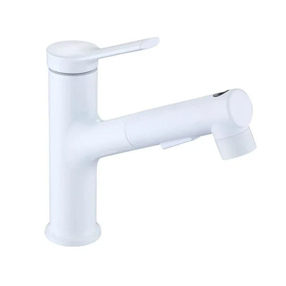 Single Handle Dual Hole Hot Cold Brass Washbasin Faucet 3 Function Stream Sprayer Pull Out Basin Sink Mixer Tap for Bathroom