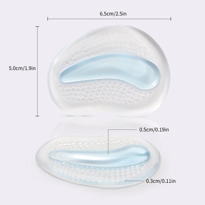 Silicone forefoot pad ladies sandal anti-skid pad anti-pain thickened half a yard pad high heels insole forefoot pad.