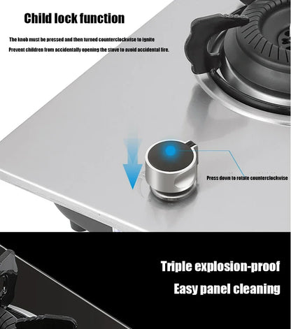 4.0KW Household Single-Burner Gas Stove/Desktop Embedded Dual-Purpose Natural Liquefied Gas Stove /Electronic Pulser.