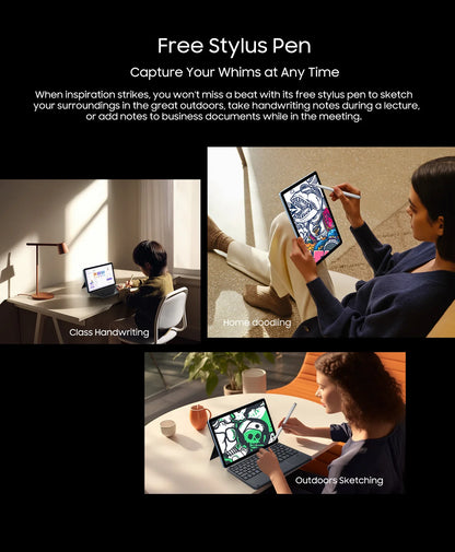 Blackview Android 14 Tab 16 Pro 11 Inch Touch Tablet 2K Screen 24GB +256GB 4G LTE+5G WiFi Gaming Tablets with Protective Shell.