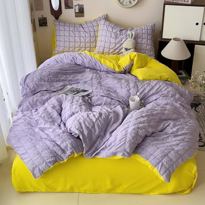 Comforter sets Bedding Set for Boys Girls Bedroom Duvet Cover Pillowcase Bedspread Simple Fashion Bed Sheet Set Bed Linens