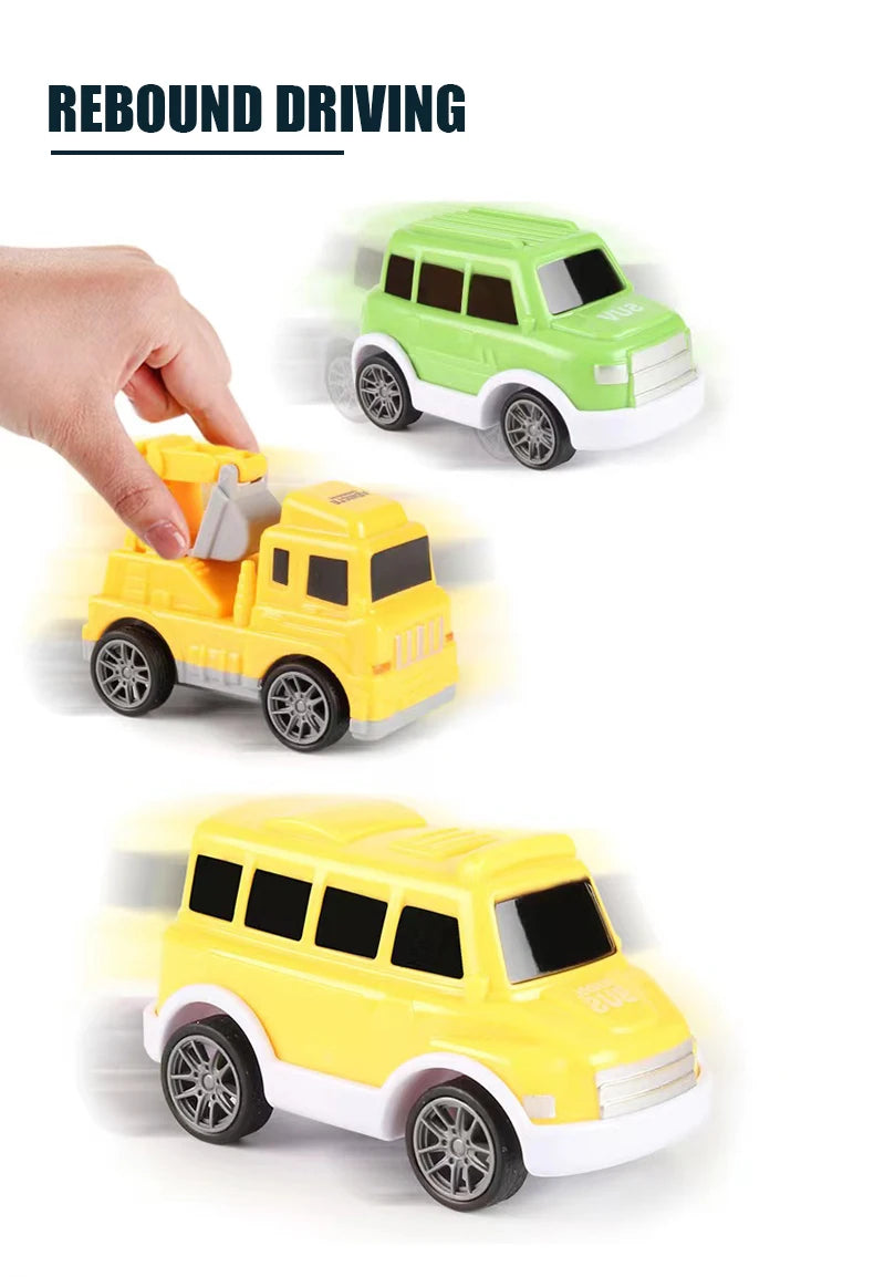 5pcs Kids Toy Construction Vehicles Transport Truck Carrier Toy Truck For Toddler Boys Girls Fire Truck Gift For Boys And Girls.