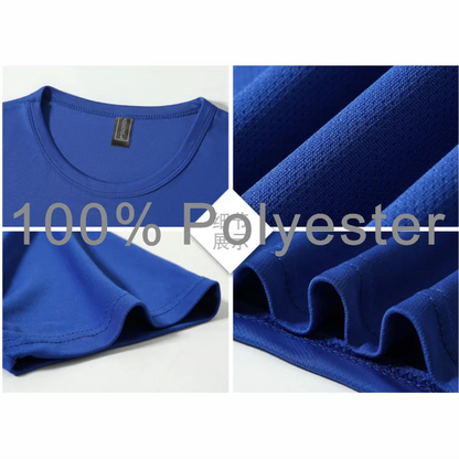 Summer Quick-drying T-shirt Custom Logo Breathable Sports Top Embroidery Personalized Logo Team Activity T-shirt Print Pattern.