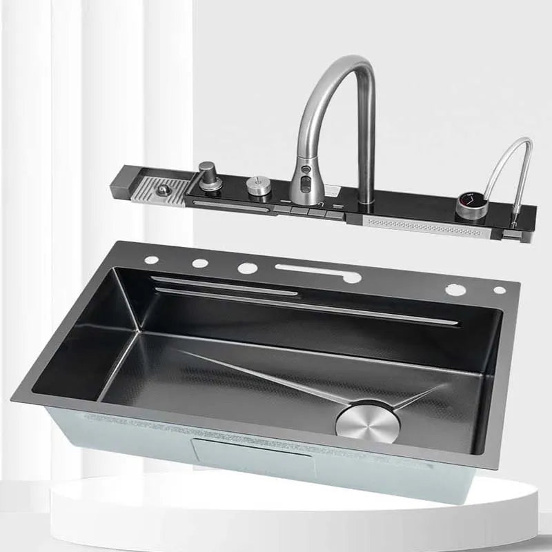 Wvier multifonction Whale Shaped Large Sink rubinetto cucina lavello cosas para casa waterfall kitchen-sink