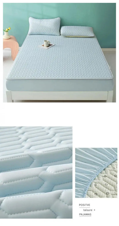 Cartoon Cute Pattern Cooling Fitted Sheet Single Natural latex fabric Soft cushion for Bedding Slow rebound Non-Slip Mattress