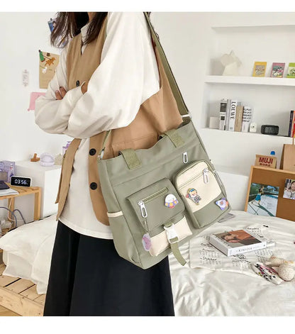 Waterproof Canvas Women Handbags Shoulder Bags Nylon Ladies Tote Messenger Bag Oxford Handbag Cross body Bags for Girls Satchels.