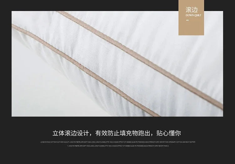 Class A cotton soybean fiber pillow core washable five-star hotel pillow adult neck protection household feather velvet pillow