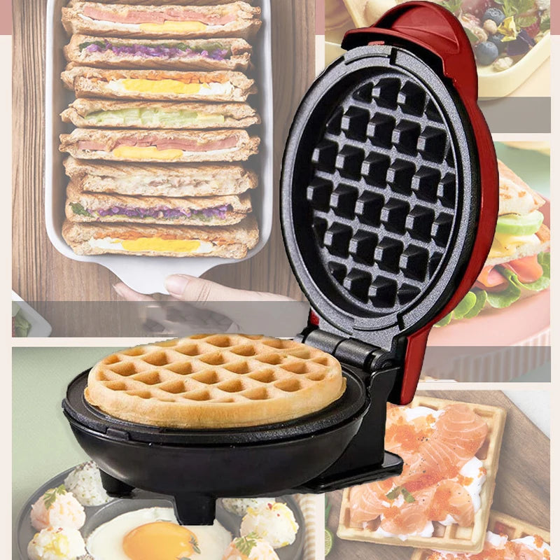 Eggette Machine Pan Breakfast Waffle Molds Mini Waffle Pot Egg Cake Oven Mini Electric Waffles Maker Bubble Egg Cake Oven.
