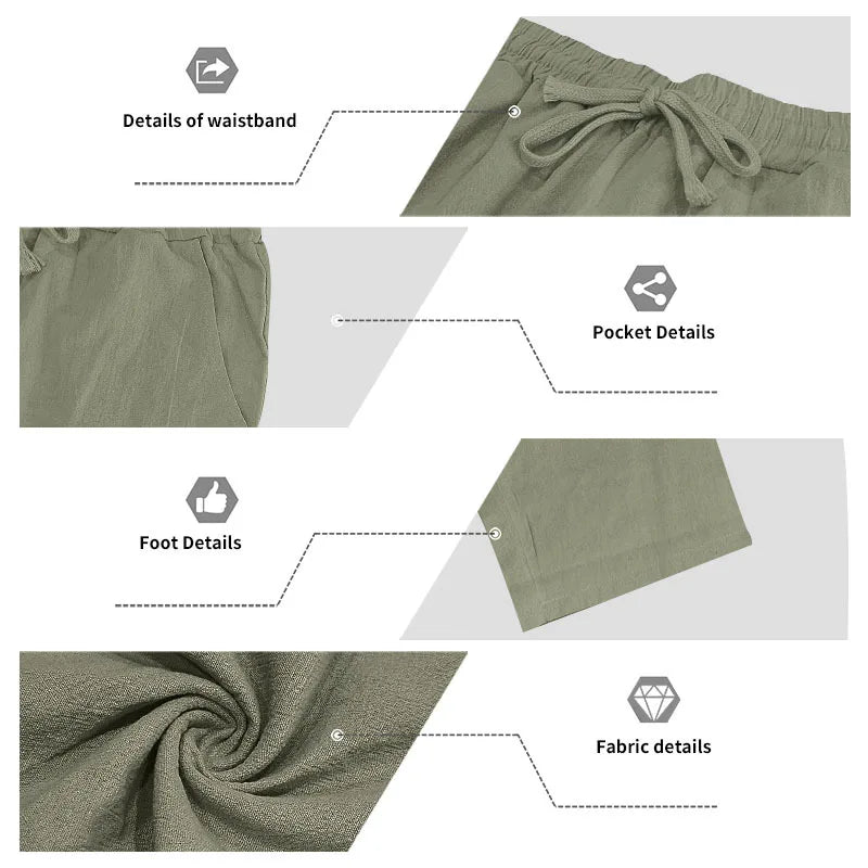 Cross-border Autumn Linen Men's Casual Suit Loose Hooded Henley Shirt Long Sleeve Pants Suit