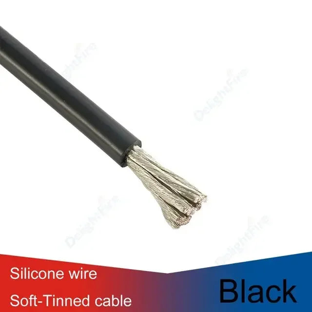 Red Black Silicone Cable Heat Resistant Silicone Wire Flexible Tinned Copper Stranded Wire For Auto Battery Solar Panel Inverter