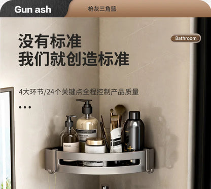 Dreieckiges Wandregal für Badezimmer oder Toilettenbereich. Rechteckiger zusätzlicher Balkon-Aufbewahrungsraum für kleine Badezimmer