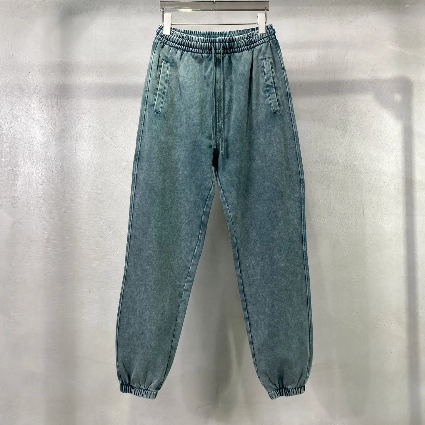 Vier Jahreszeiten Neue Mode Für Männer Casual Trendy Amerikanischen Gewaschen Gewachst Lose Einfarbig Hosen Gerade Jogger Hosen Männliche Hosen