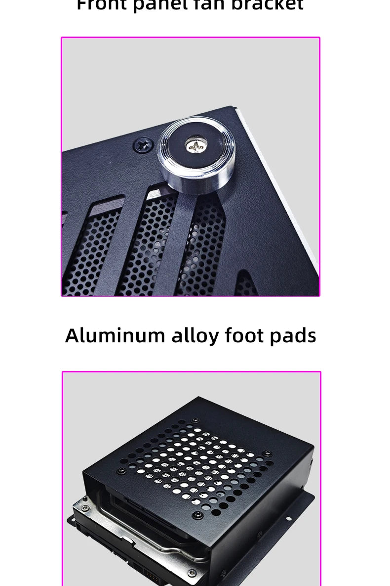 METALFISH T20 Mini ITX Case 9L Gaming Computer White Chassis Compact PC Support Flex PSU/100mm Cooler/180Liquid Cooler/240mm GPU.