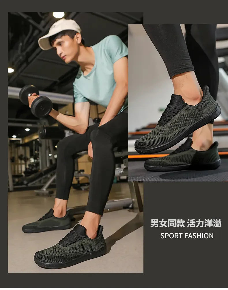 Sommer Breite Schuhe Männer Barfuß Breite Kappe Weichen Sohlen Outdoor Jogging Lace Up Casual Sneaker Atmungsaktive Laufschuhe Tenis Jeans