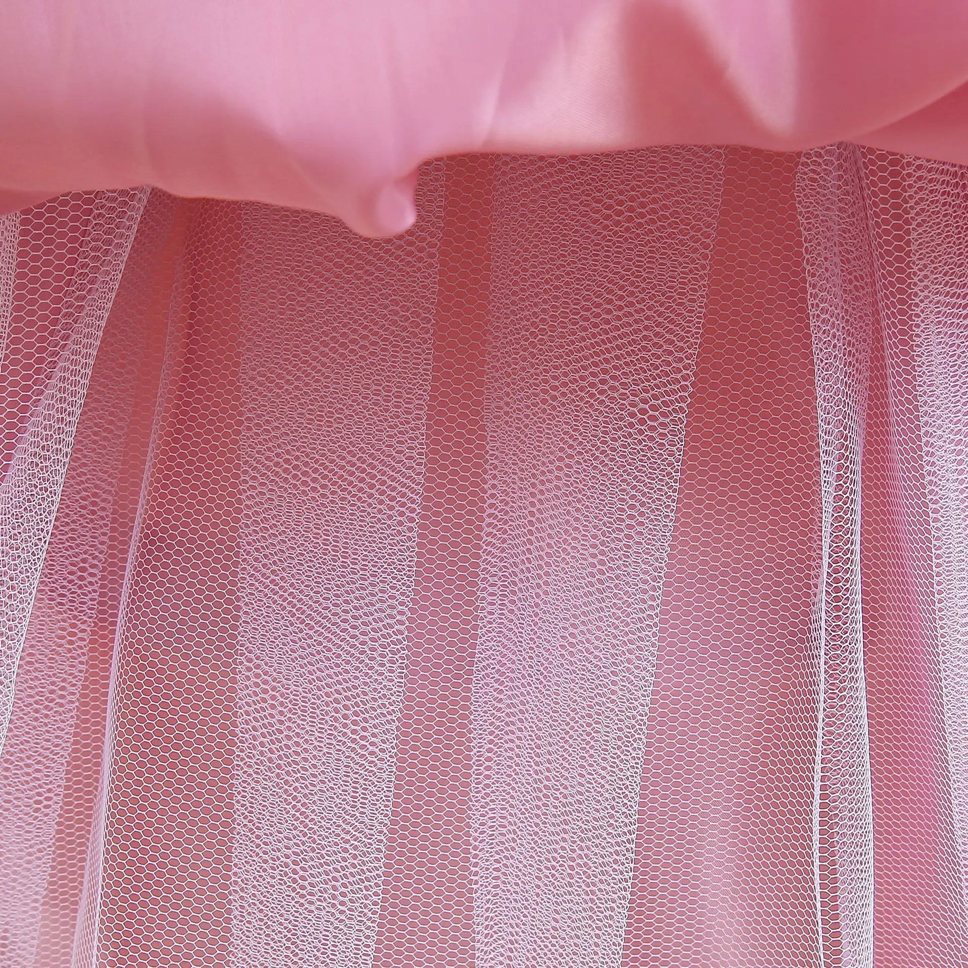 Mädchen Partykleider Weiß Langes Hochzeit Brautjungfer Prinzessin Kleid Abend Tüllkleid Abschlussball Klavier Performance Kleid.