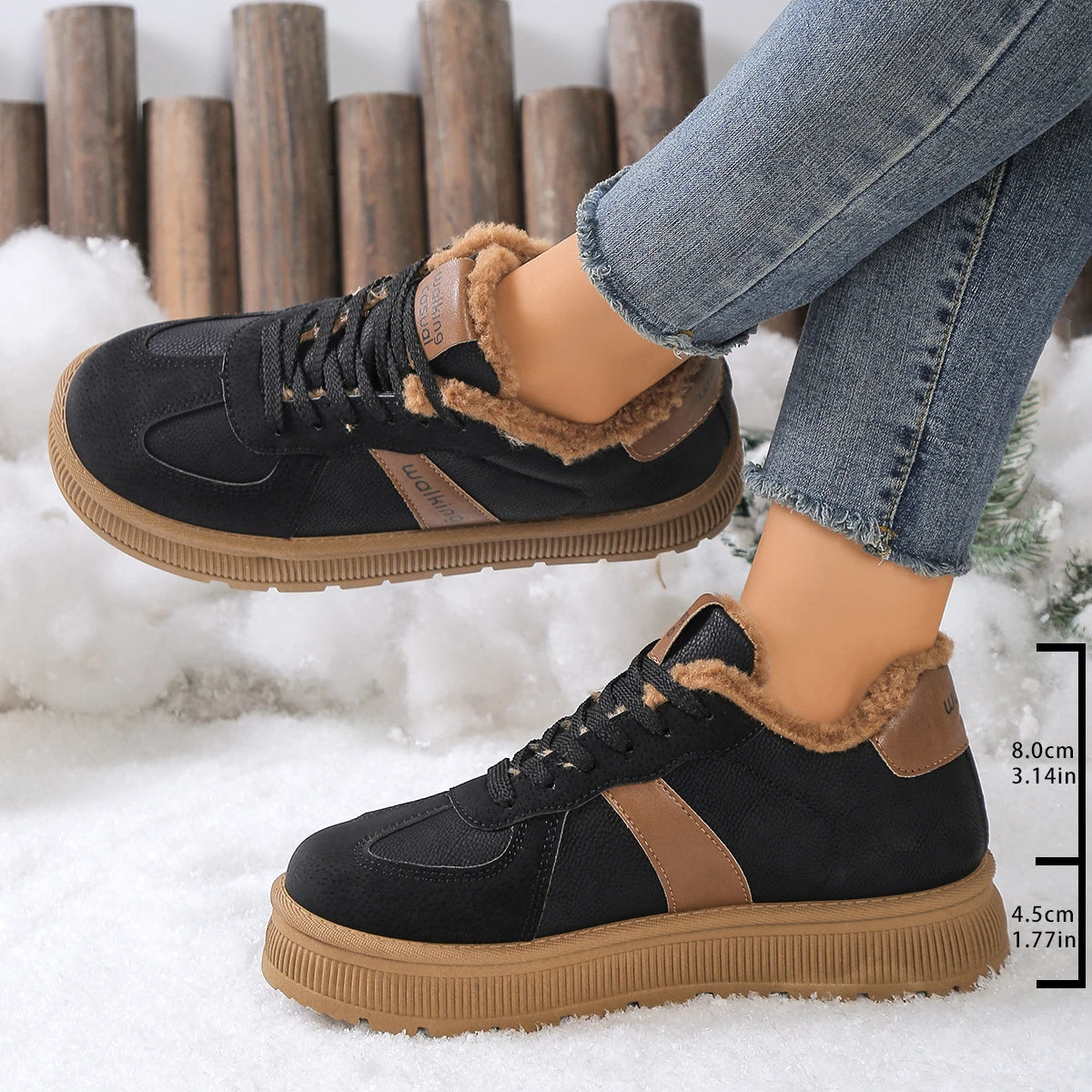 New Winter Round Toe Thick Soled Women's Boots Fashion Casual Comfortable Warm Cotton Shoes  Women's Ankle Boots.