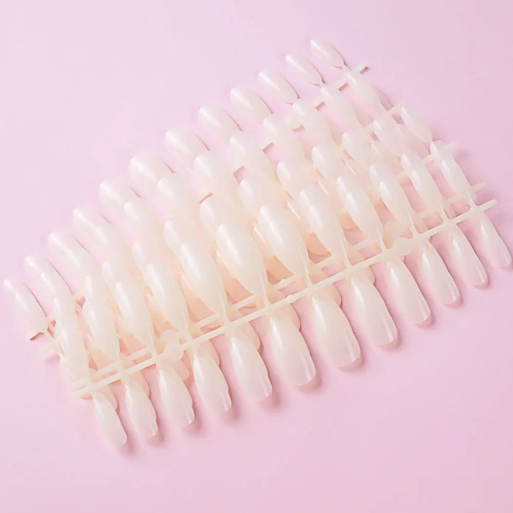 120Pcs Glossy White Almond Press on Nails Medium Full Cover False Nail Tips for Women Elegant Nail Art Extension Fake Fingertip.