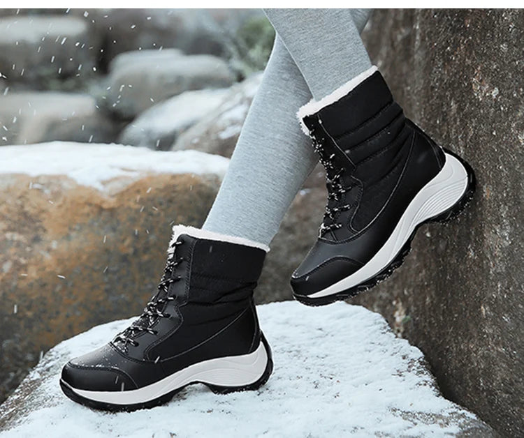 Snow Boots Women New Ladies Shoes Platform Shoes Woman Flat Keep Warm Boots Ladies Casual Plush Botas Mujer Winter Shoes Women.