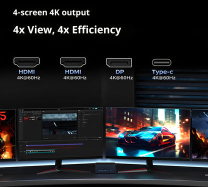 Mini Host Amd Ryzen R7-7735hs 8745hs Ddr5 70w  Wifi6 4k Pcie4.0 Ssd High-End Gaming Desktop Mini Host Diy Barebone System