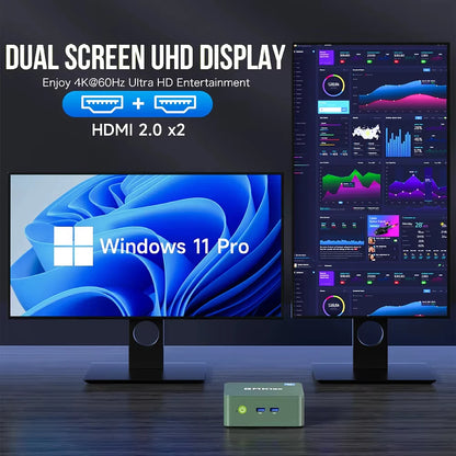 GMKtec G3 Mini PC Intel Alder Lake N100 Windows 11 Pro Desktop Computer 8/16GB RAM 256/512GB PCIe M.2 SSD WiFi 6 BT5.2 Mini PC.