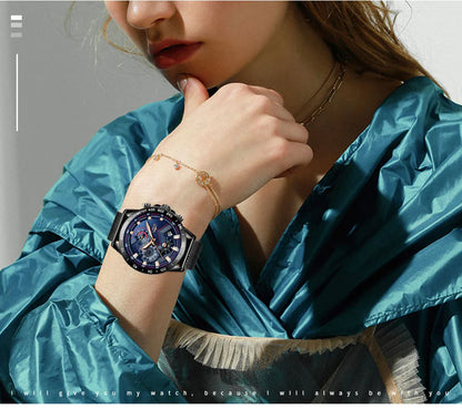 LIGE New Rose Gold Women Watch Top Brand Luxury Watch Women Quartz Sport Women's Bracelet Watches Waterproof Relogios Feminino.