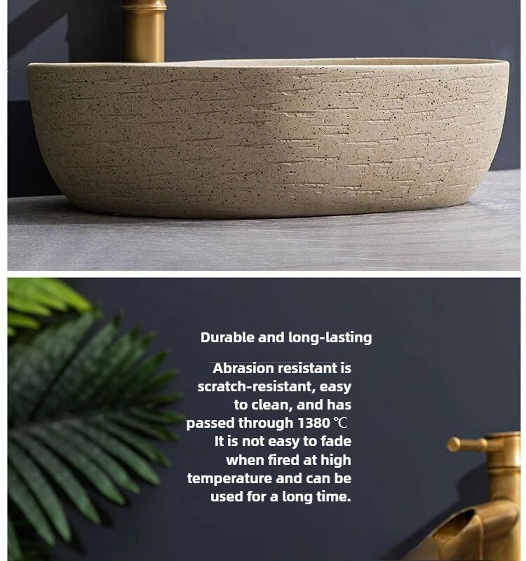 Modernes Badezimmerwaschbecken im nordischen Stil zum Waschen von Händen und Gesicht, minimalistisches Design, individuell gestaltet