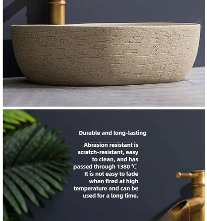 Modernes Badezimmerwaschbecken im nordischen Stil zum Waschen von Händen und Gesicht, minimalistisches Design, individuell gestaltet