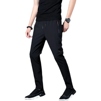Men's Casual Pants Stretch Slim Fit Elastic Waist Jogger Korean Classic Blue Black Gray Male Brand Trousers Plus Size 4XL 5XL.