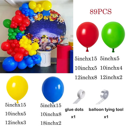 Karneval Zirkus Ballon Girlande Kit Rot Blau Gelb Regenbogen Konfetti Ballon Bogen Stern Folienballon Geburtstag Karneval Party Dekor