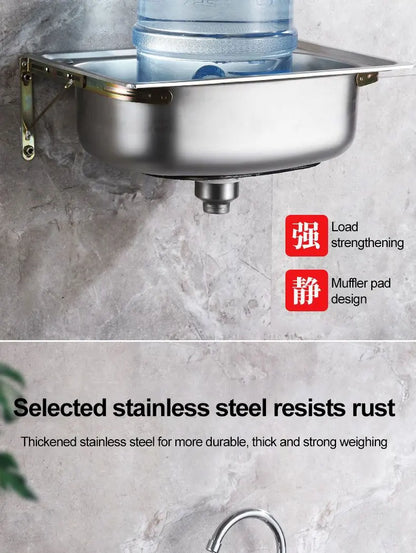 Verdickter Einzelschlitz aus Edelstahl 304 mit Halterung zum Aufhängen an der Wand, Waschbecken, Balkonbecken, Küchenwaschbecken, Waschbecken